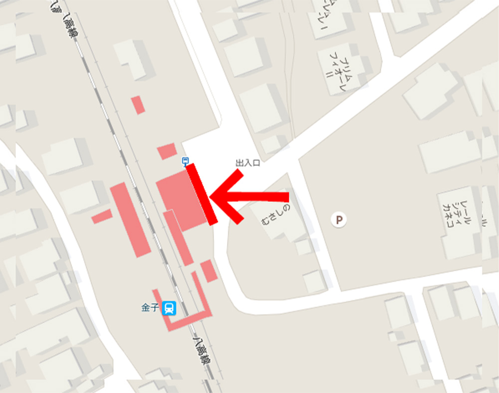 金子駅周辺地図