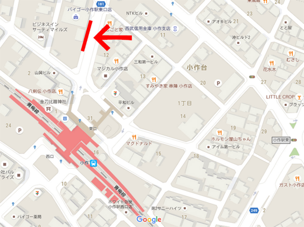 小作駅周辺地図